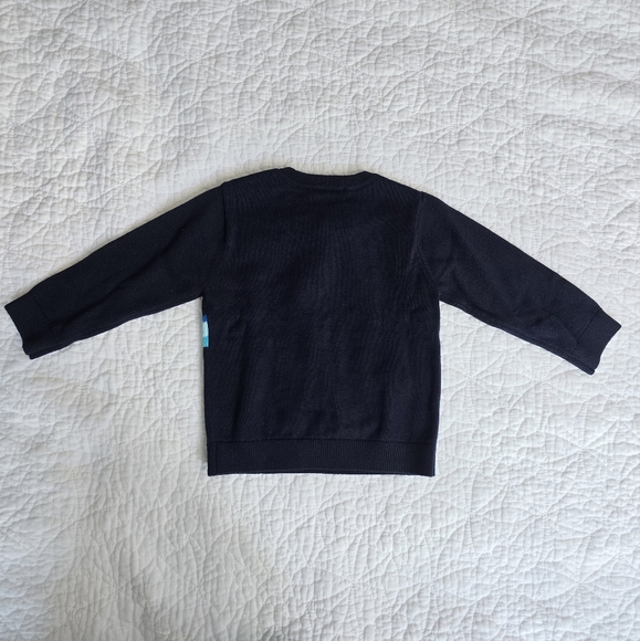 Jacadi Paris 12 Months Navy Blue Color Block Dog Sweater Jumper - Picture 8 of 11